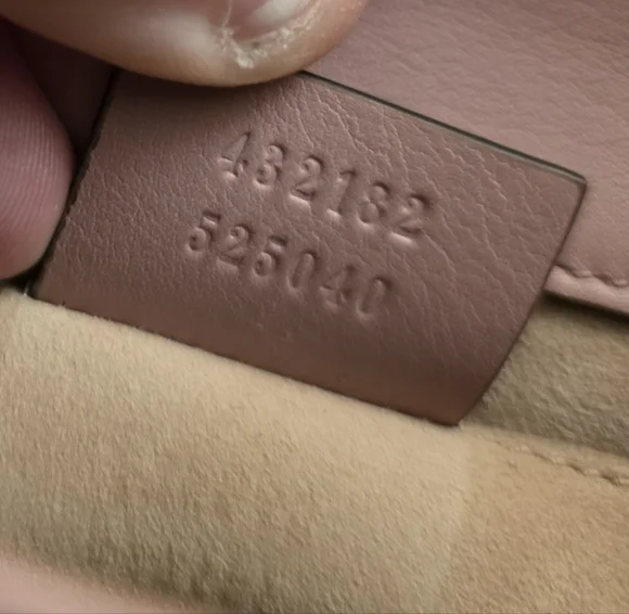 Gucci Pearl Studded Padlock Chain Pink Leather Crossbody Shoulder Bag Purse - Picture 9 of 11